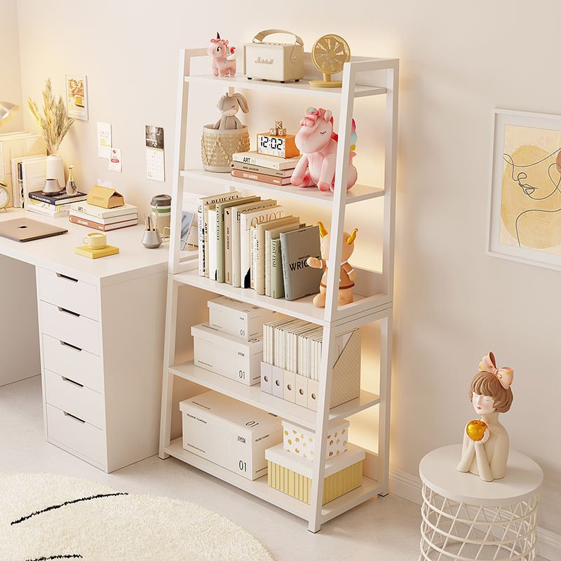 Simple Modern Iron Art Storage Display Rack Portable Book Shelf Decoration Steel Shelves Against The Wall
