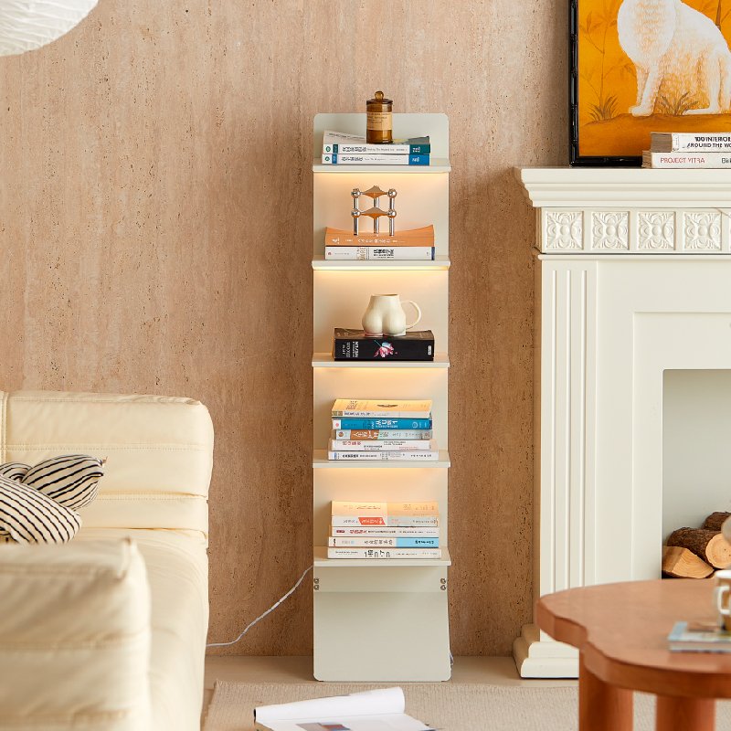 Multi-Layer Minimalist Metal Vertical Light Storage Rack Floor Use for Face Storage