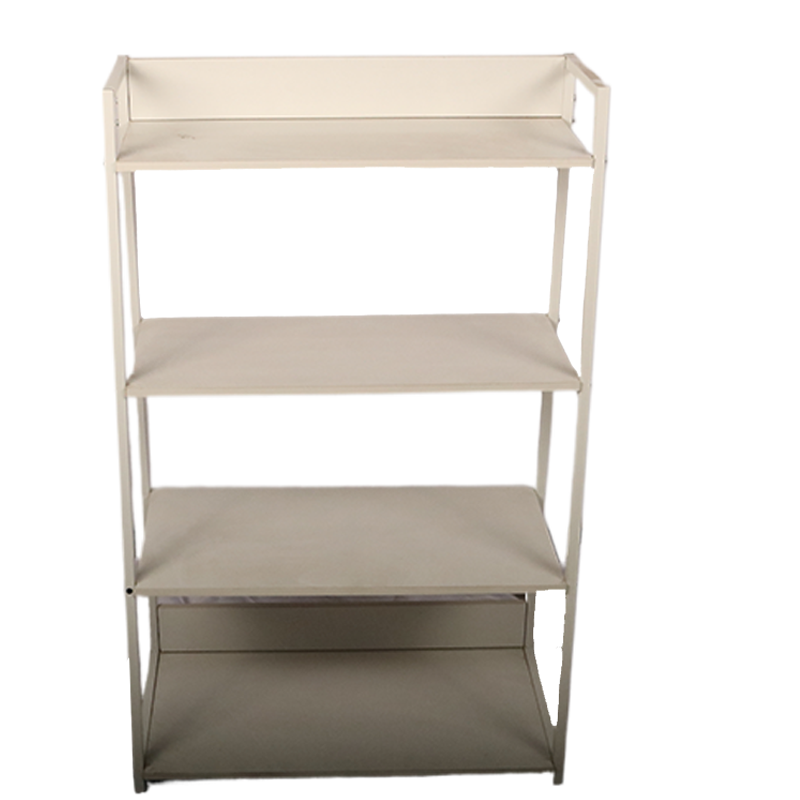 White Shoe Rack Modern Wood Display Stand Wood Rack With Storage Units 4 Tier Simple Design Home Organizer Book Shelf