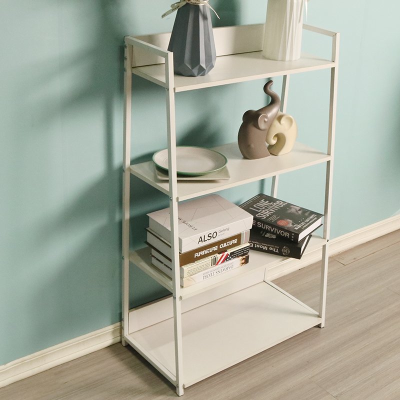 White Shoe Rack Modern Wood Display Stand Wood Rack With Storage Units 4 Tier Simple Design Home Organizer Book Shelf
