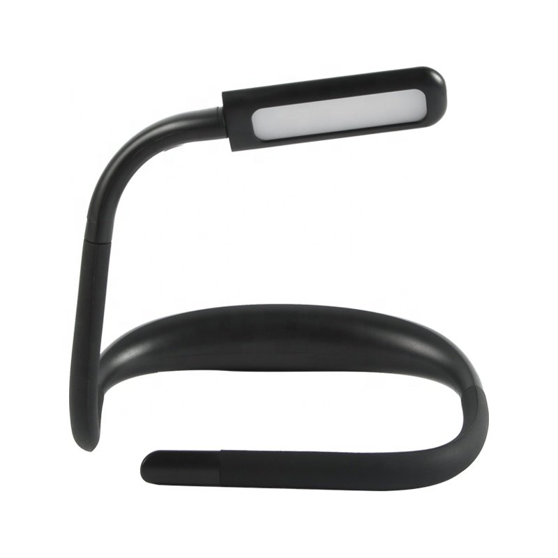 2023 New Stepless Dimming Led Neck Hung Light TYPE-C Rechargeable Bendable Arm Book Light For Student Reading In Bed