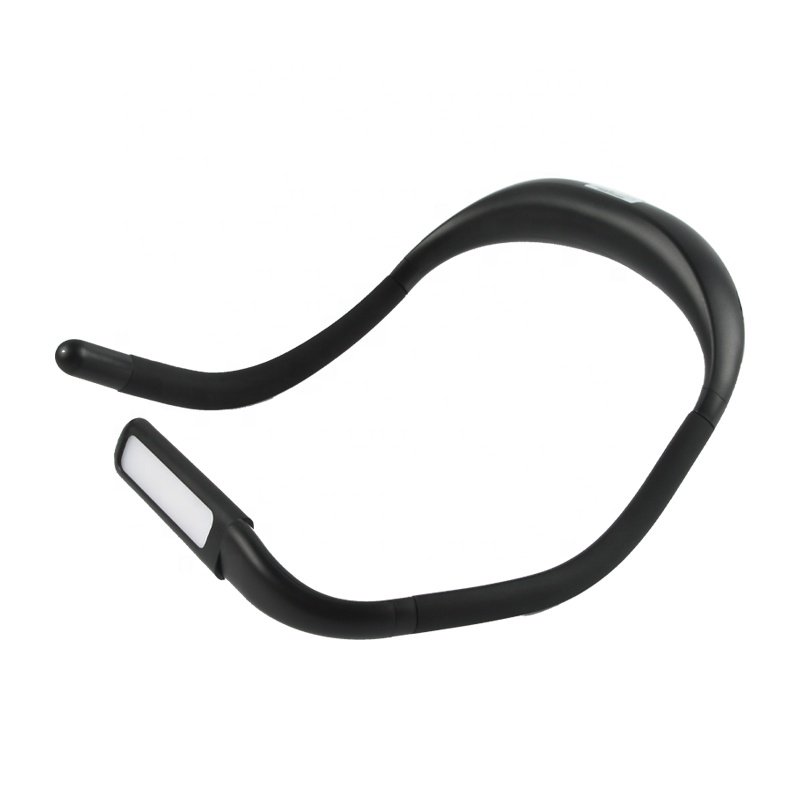 2023 New Stepless Dimming Led Neck Hung Light TYPE-C Rechargeable Bendable Arm Book Light For Student Reading In Bed