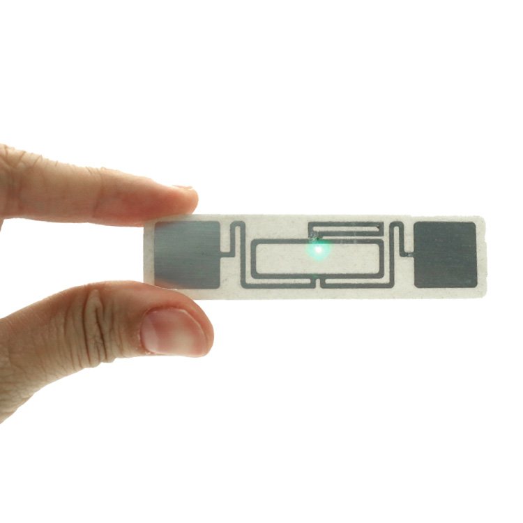 UHF rfid label tag with led flash light for library book document management TID 96bits EPC 160bits USER 1312bit