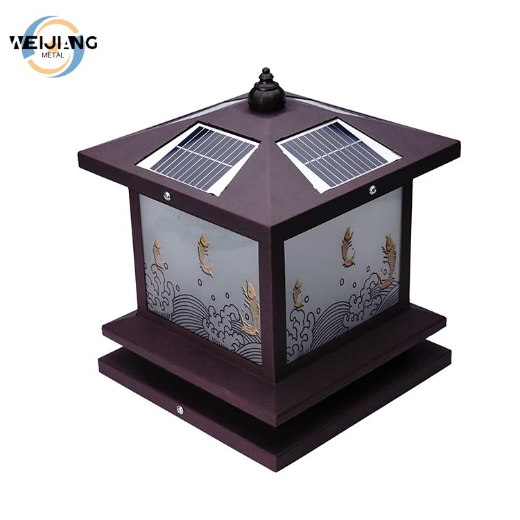 Outdoor Post Light Waterproof Solar LED Fence Wall Post Lights For Garden Gates Terrace Bollard Lamp