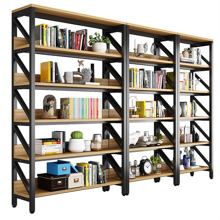 Easy To Install Bookshelf Storage Rack Multi-layer Bookshelf Steel Wood Integrated Bookshelf Is Used In Office Study