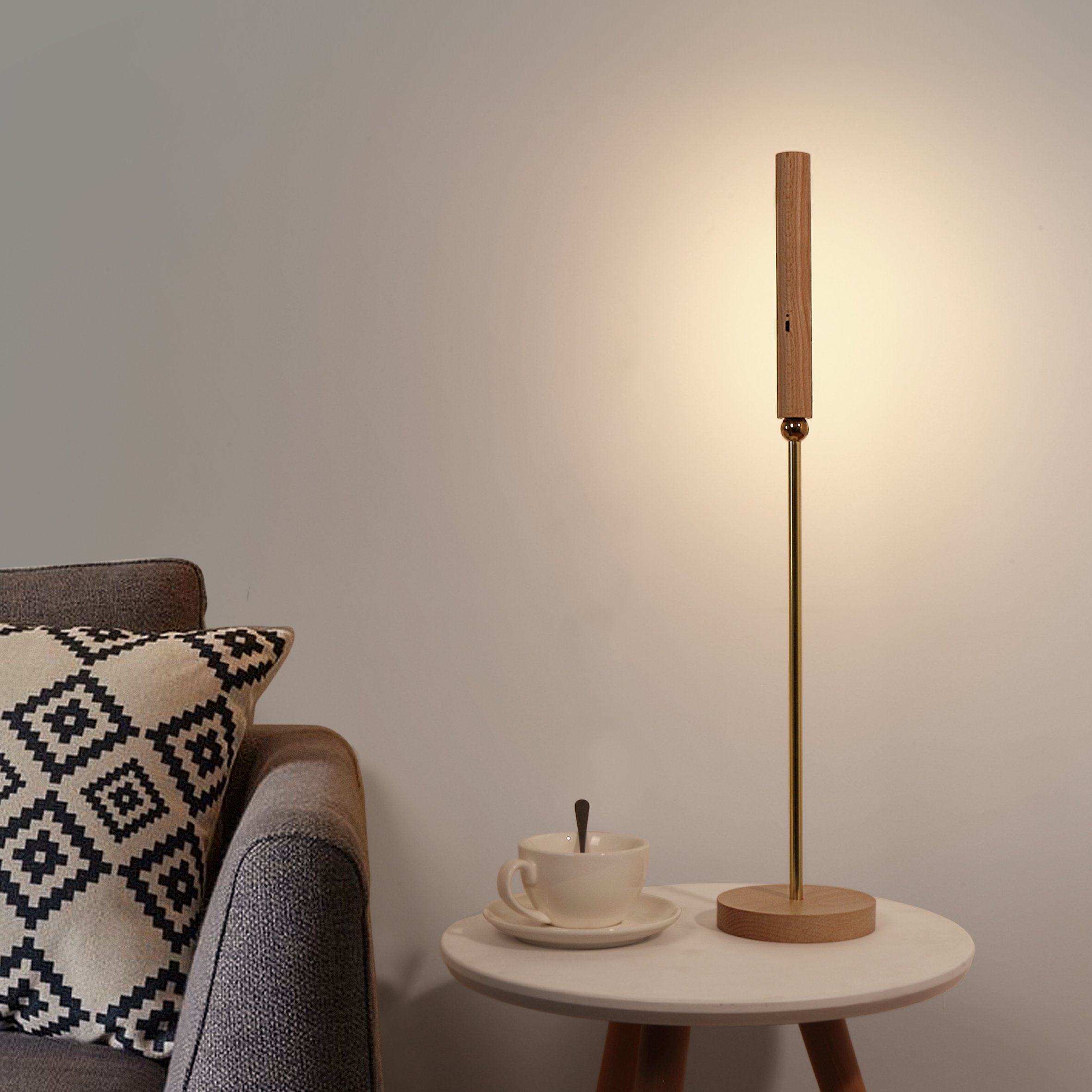 Wooden LED Desk Lamp Reading Lamp 360 Degree Rotatable Detachable Magnetic Dimmable Reading Lamp