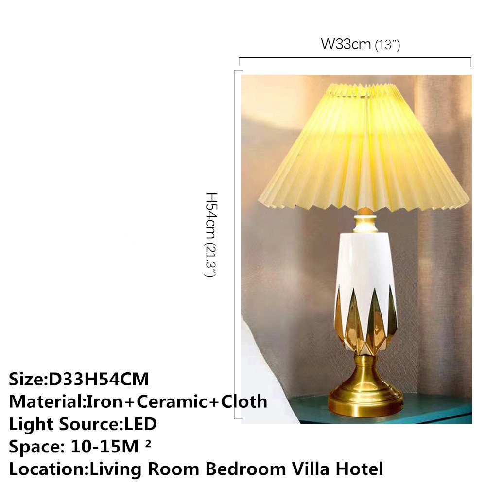 American Retro LED Table Lamp European Luxury Night lamps home decor Living Room Hotel Bedroom bedside lamp Desk Light