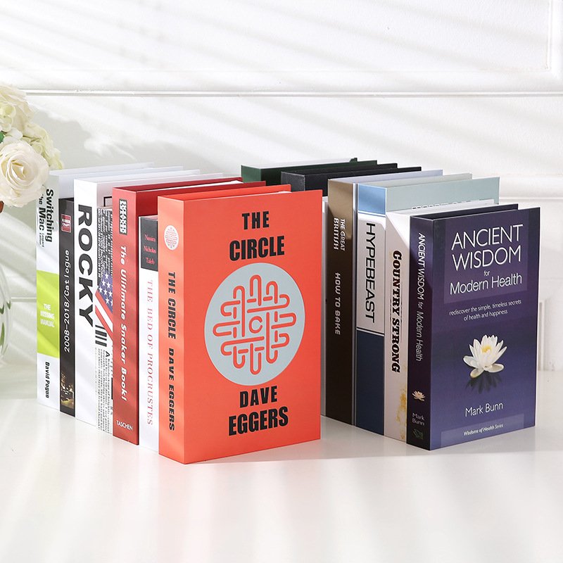 Home Hotel Soft Decorations including Glass Candle Creative Nordic Fake Book Ornaments English Simulation Decorative