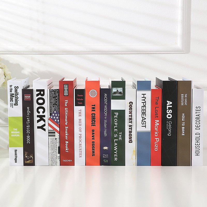 Home Hotel Soft Decorations including Glass Candle Creative Nordic Fake Book Ornaments English Simulation Decorative