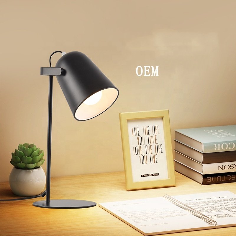 Nordic Small Night Light Eye Caring Led Desk Lamp LED Office study Metal bedroom desk Children students wrought iron table lamp