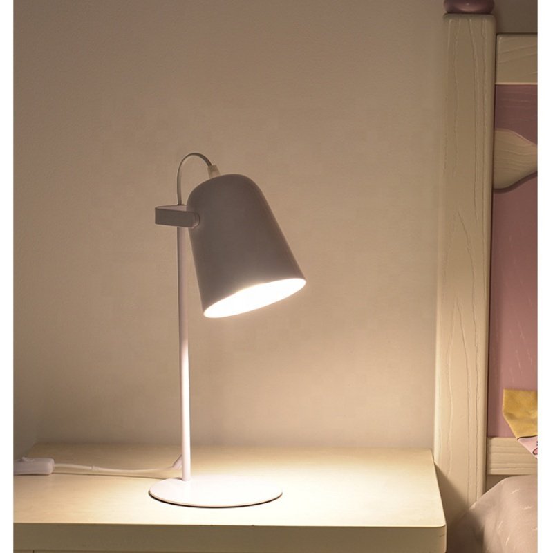 Nordic Small Night Light Eye Caring Led Desk Lamp LED Office study Metal bedroom desk Children students wrought iron table lamp