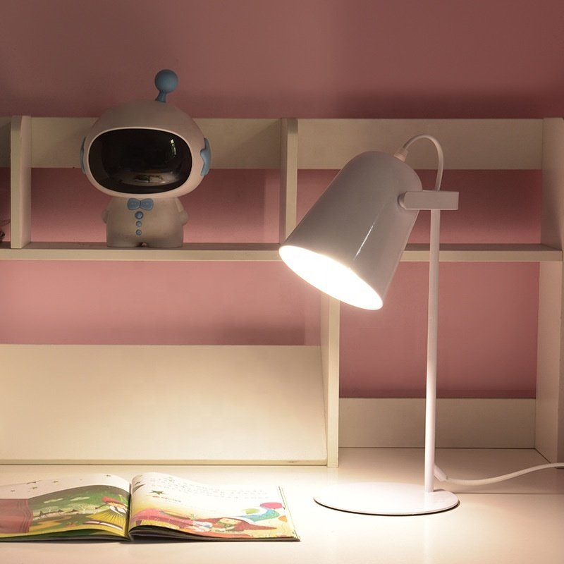 Nordic Small Night Light Eye Caring Led Desk Lamp LED Office study Metal bedroom desk Children students wrought iron table lamp