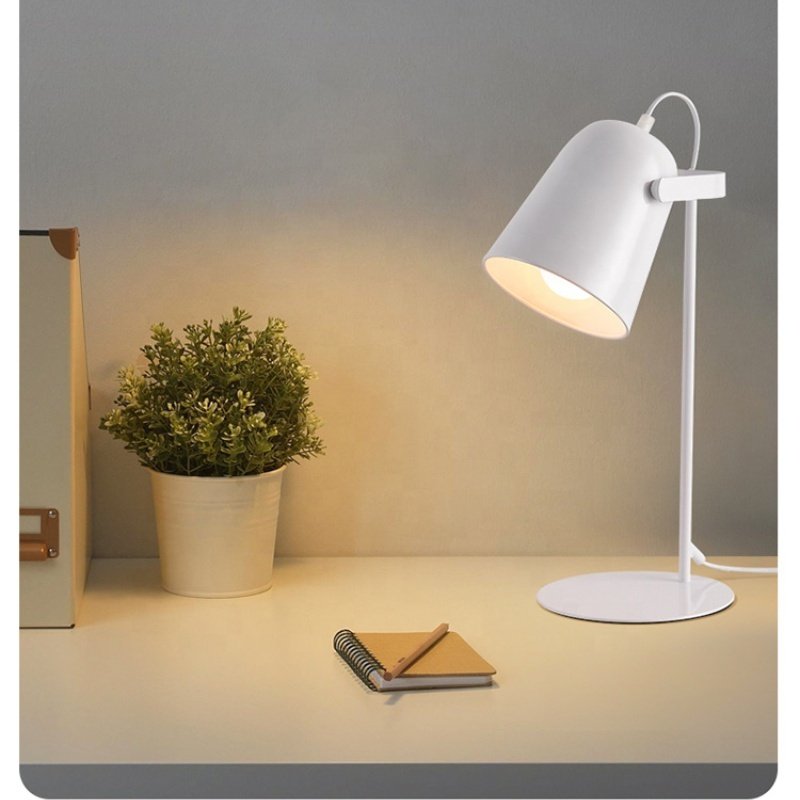 Nordic Small Night Light Eye Caring Led Desk Lamp LED Office study Metal bedroom desk Children students wrought iron table lamp