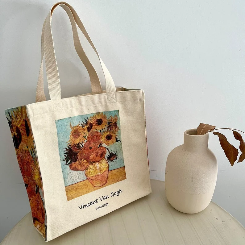 2024 Luxury Eco-friendly Cotton Canvas Bags Letter Shopping Personalized Printing Women Canvas Tote Bag With Custom Logo Printed