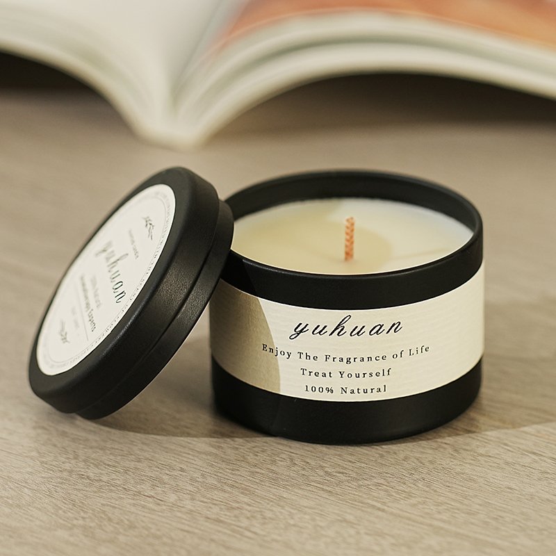 Custom Logo Essential Oil Aromatherapy Candles Home Deodorant Plant Aroma Soy Wax Luxury Scented Candle In Tin Can