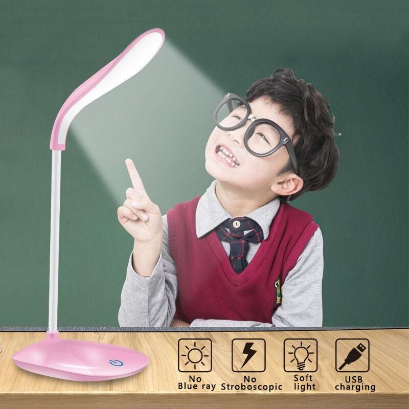 OEM LED mini Portable recharge table lamp Warm White 3 Color Touch Control Reading Lamp Desk Lamp night lights for study work