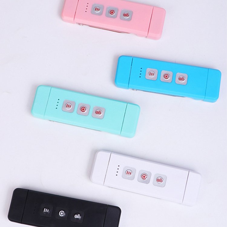 Customizable 400mAh Battery Powered 4 Light Colors USB Rechargeable Bookmark Style LED Book Reading Light with Clip