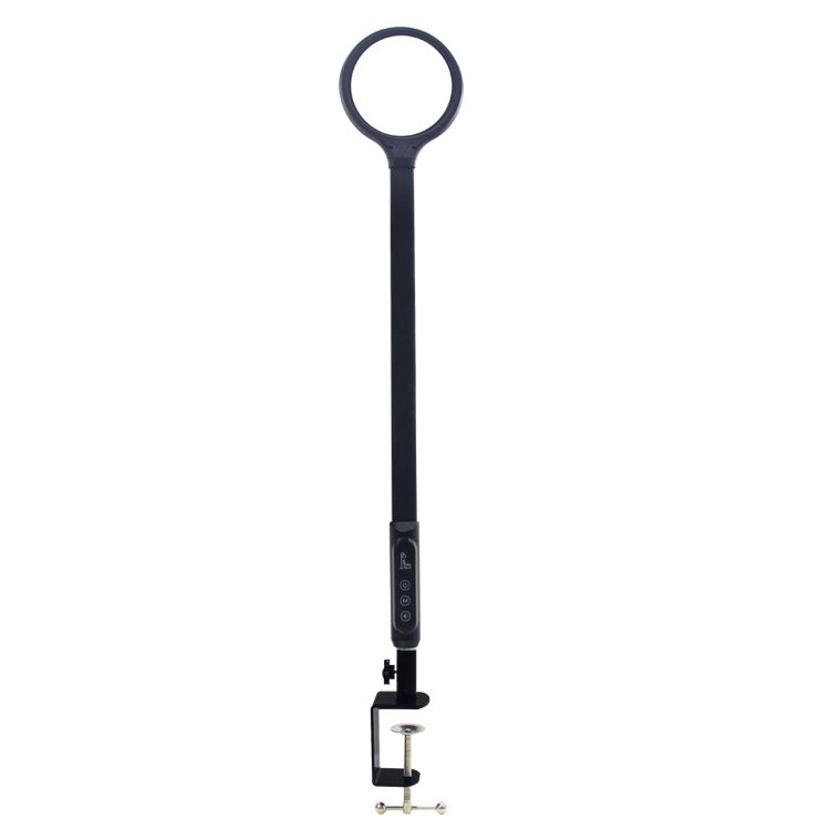 Bright smart remote control long arm led desk lamp table standing reading book light with iron clip for office work business