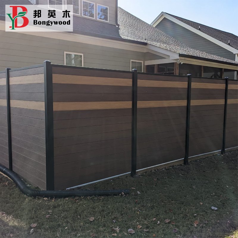 guangdong wpc garden fence eco-friendly 1.8 x 1.8 m dark-grey Farm Fence