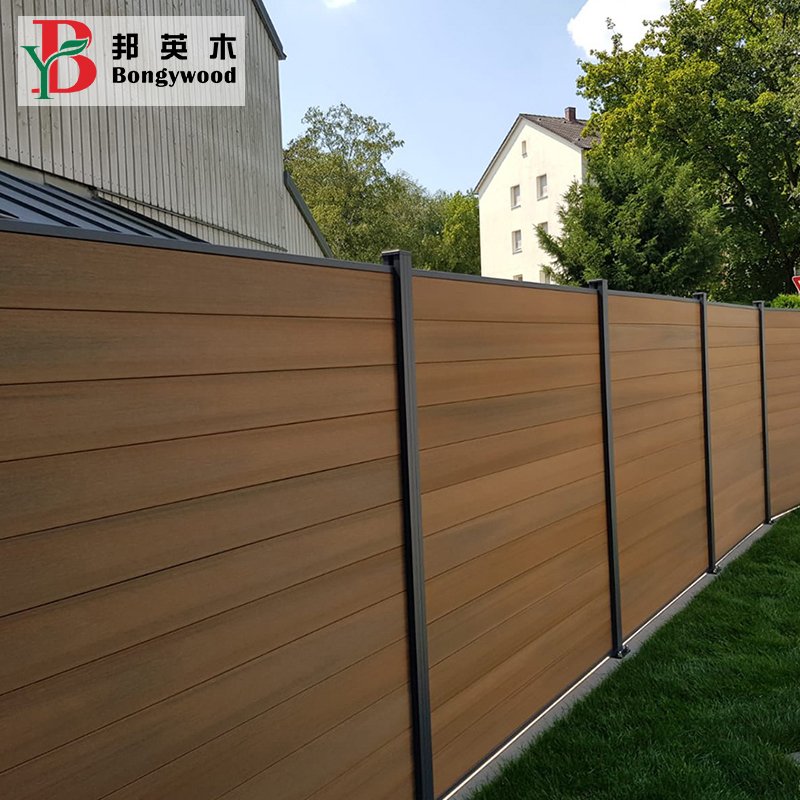guangdong wpc garden fence eco-friendly 1.8 x 1.8 m dark-grey Farm Fence