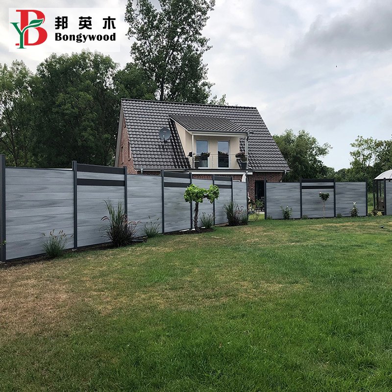 guangdong wpc garden fence eco-friendly 1.8 x 1.8 m dark-grey Farm Fence
