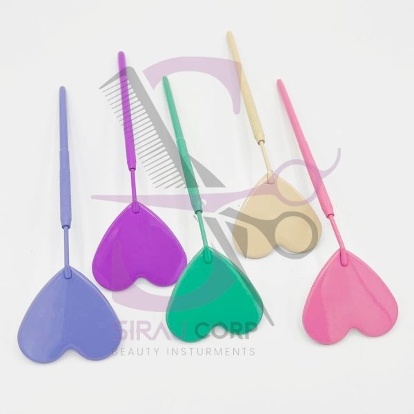 Eyelash Mirror New Heart Shape Mirror Eyelashes Box Lash Makeup Mirror Eyelash Extension Sustainable Stainless Steel Custom Logo