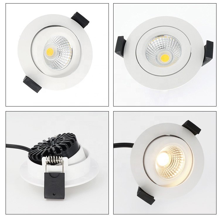 Anti-glare Commercial Mini Trimless Led Spot Light Recessed Cob Downlight Smart Ceiling Adjustable Lighting