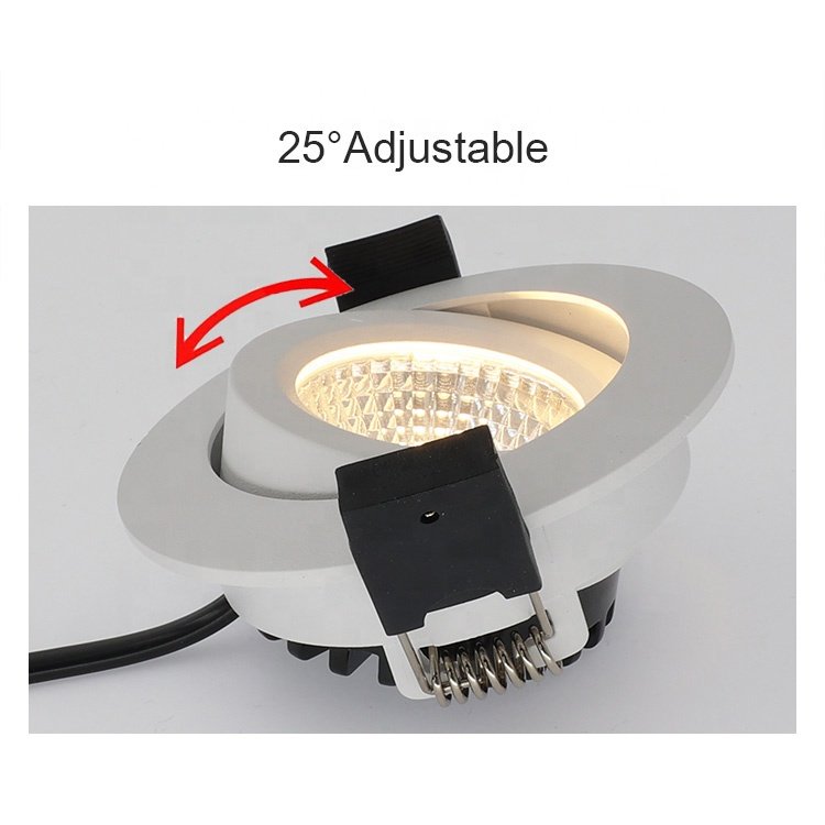 Anti-glare Commercial Mini Trimless Led Spot Light Recessed Cob Downlight Smart Ceiling Adjustable Lighting