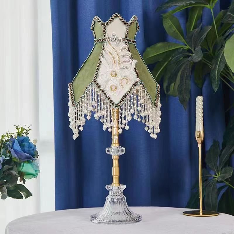 French Table Lamp American Retro Living Room Bedroom Villa European Pastoral Creative Tassels Desk Light