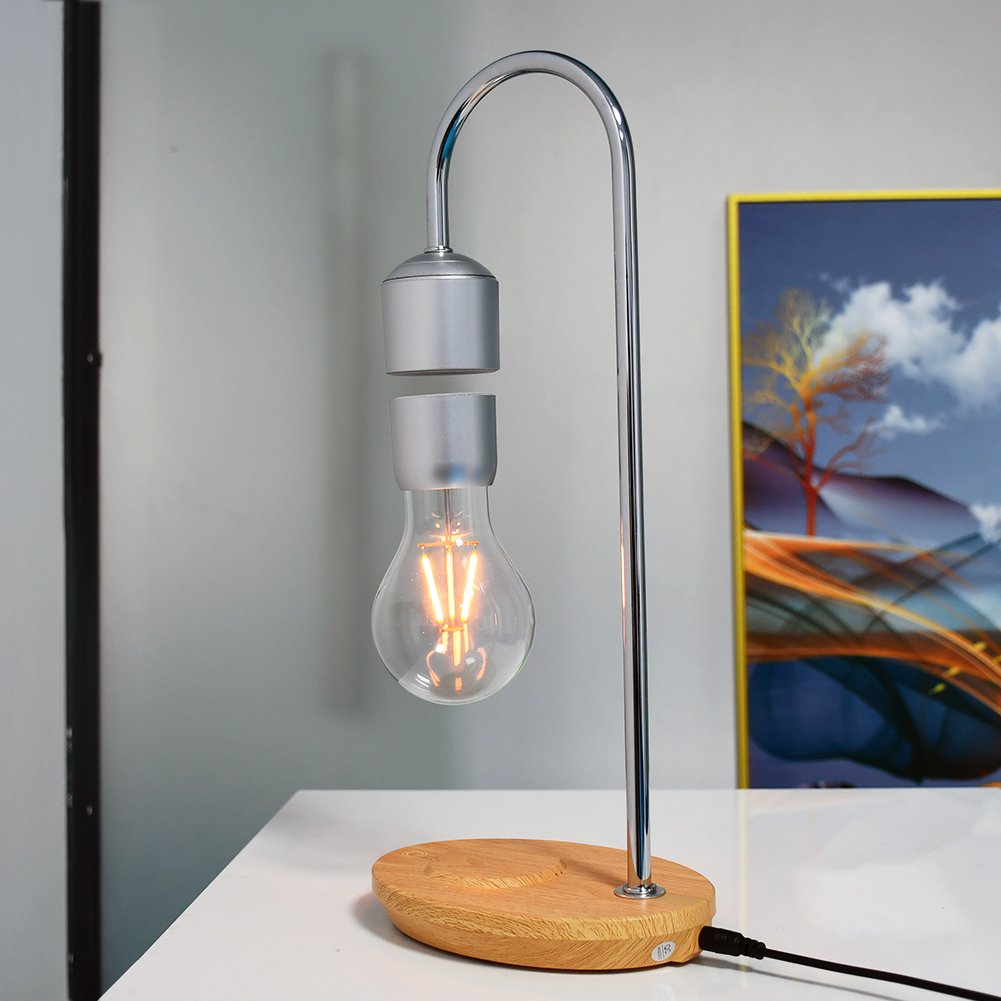 Oval Shape Magnetic Floating Lighting Solutions Levitation Lighting Lamp Bulb with Book Design