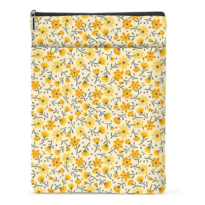 Custom Print Zipper Book Sleeve Waterproof Book Cover Portable Kindle Pocket Pouch with Inner Cotton Padding
