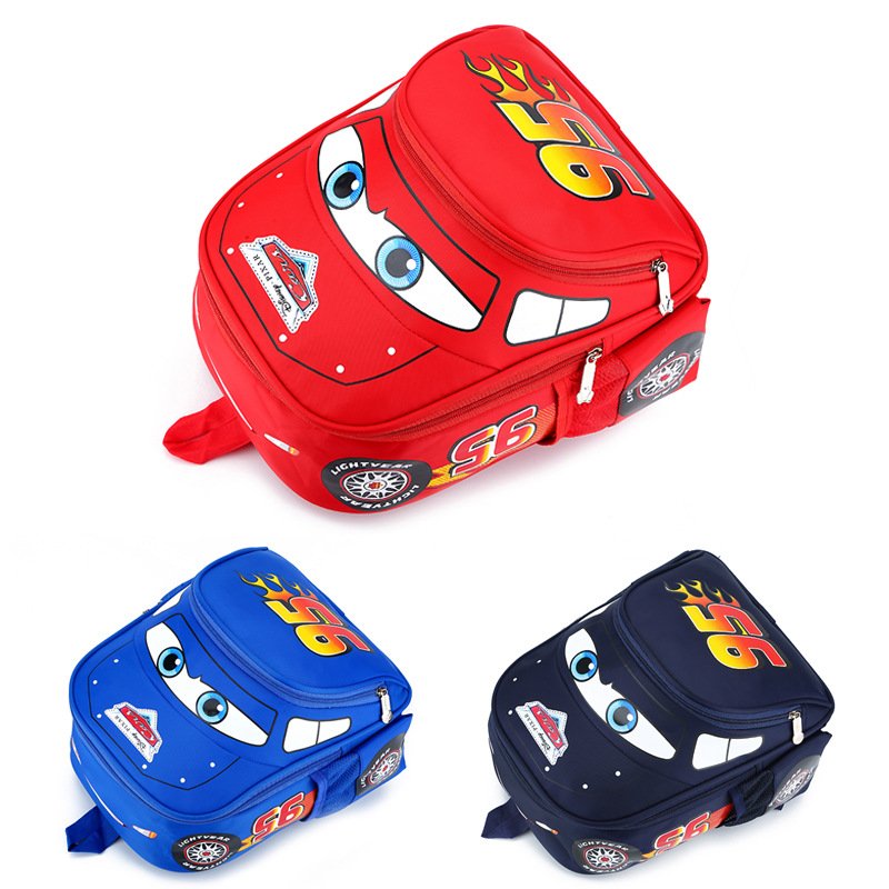 Cars Blue Red Classic School Backpack Boys Girls School Bag Book Bag