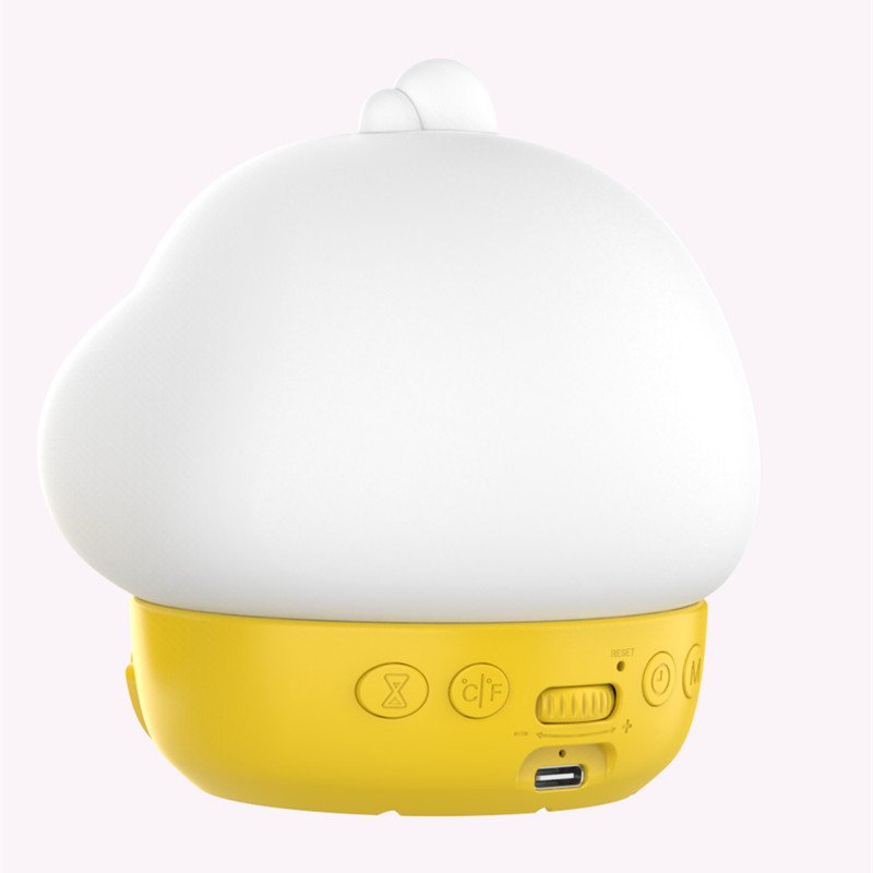 Lonvel Animal Duck Shape Baby Kids Duck Night Light Bedroom Recharge Sleep Timed Children's Creative Silicone Table Lamp & Toy