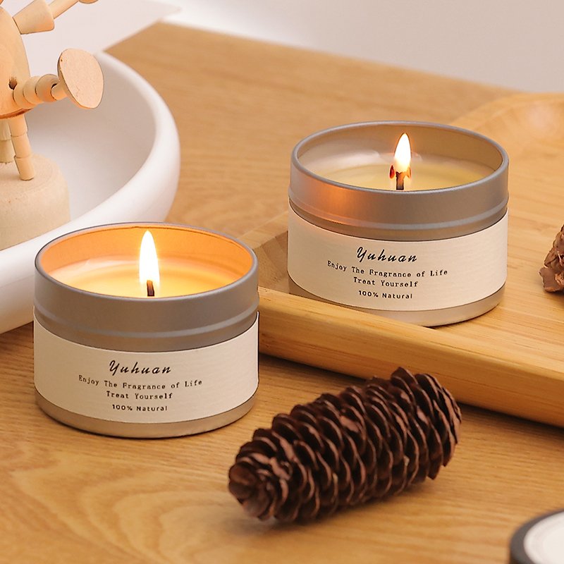 Luxury Silver Custom Candle Jar Gift Set Aromatherapy Scented Tin Candles Soy Wax Scented candles wholesale factory