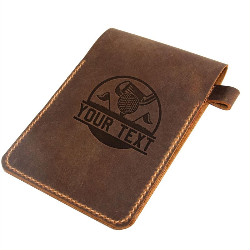 Handmade Genuine Leather Golf Scorecard Holder Custom Yardage Book Cover for Golfers Golf Accessories Father Day Gifts