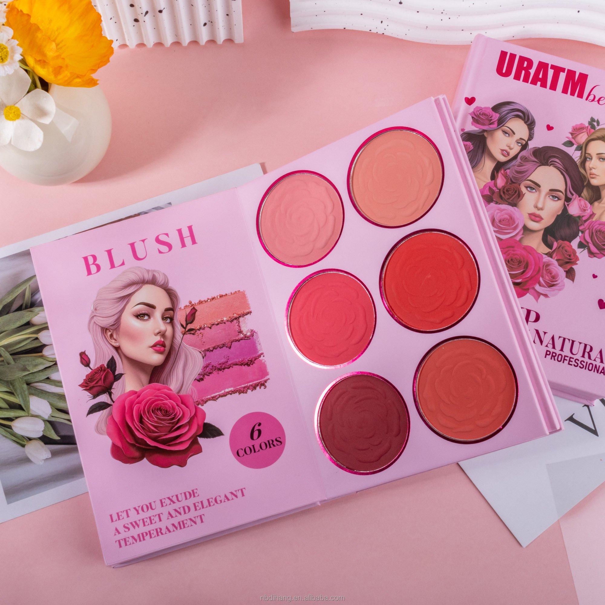 4-Layer Book-Style Foldable Makeup Palette Set Portable & Long-Lasting Contour Blush Highlight Eyeshadow Professional 43 Shades,