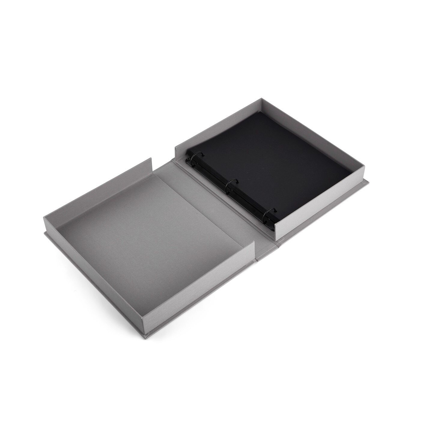 Custom Linen Portfolio Box 10 x 8'' With 10 Photo Portraits Mats Linen Fabric Photography Album Book Clamshell Box Set
