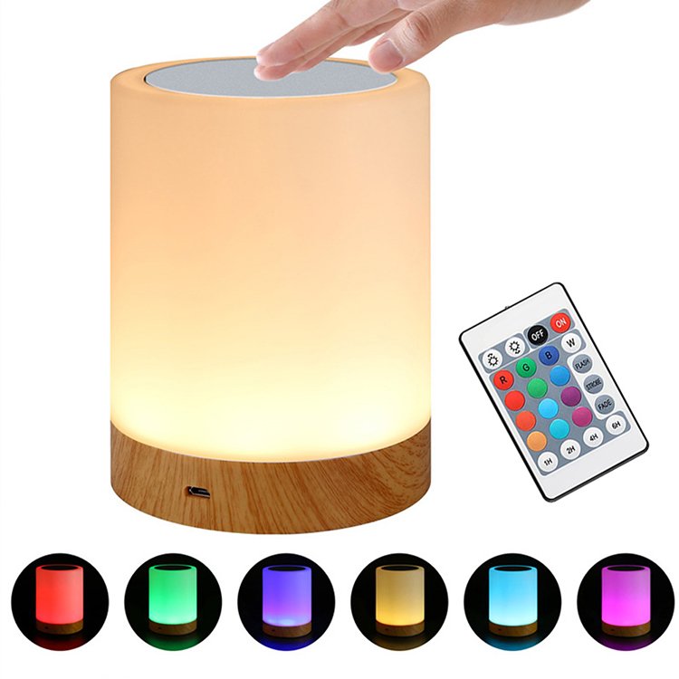 Cylindrical Lighting Fixtures Reading Light Desk Night Lighting Wooden Table Lamp Comfortable Warm Portable Lamp Convenient
