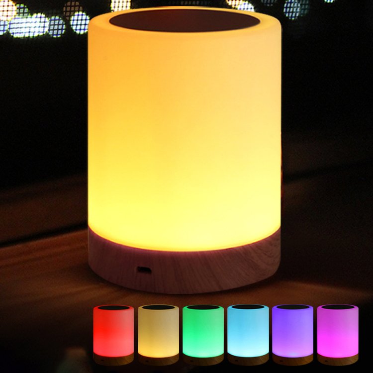 Cylindrical Lighting Fixtures Reading Light Desk Night Lighting Wooden Table Lamp Comfortable Warm Portable Lamp Convenient