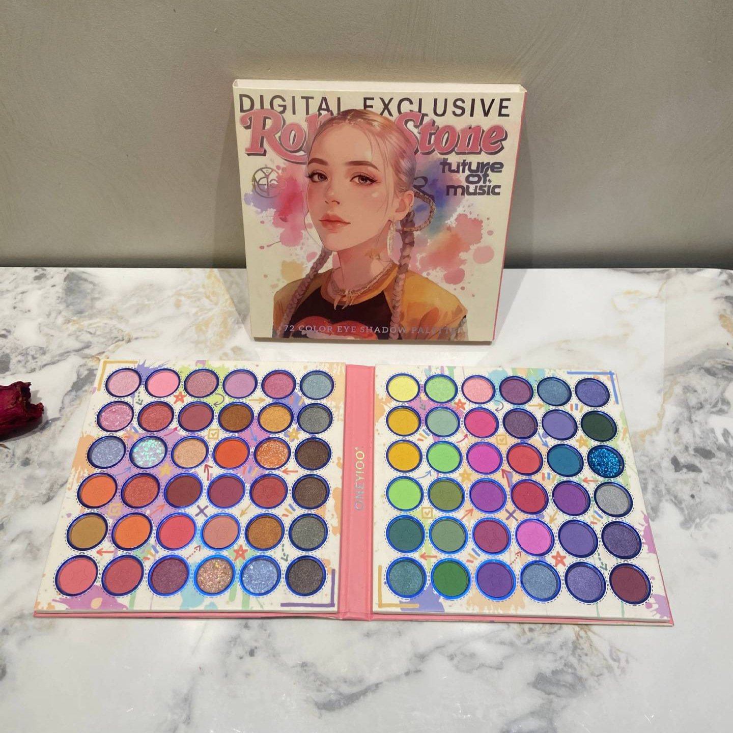 72-color butterfly pattern eyeshadow palette matte pearlescent multi-color makeup palette colorful blue red makeup book