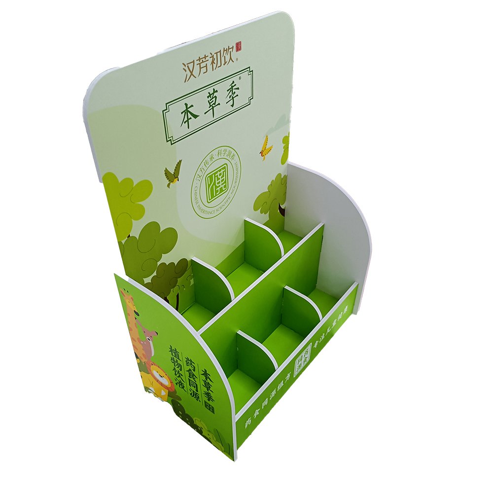 Wide Customized Milk Beverage Snacks PVC Board Display Rack in Supermarket or Store