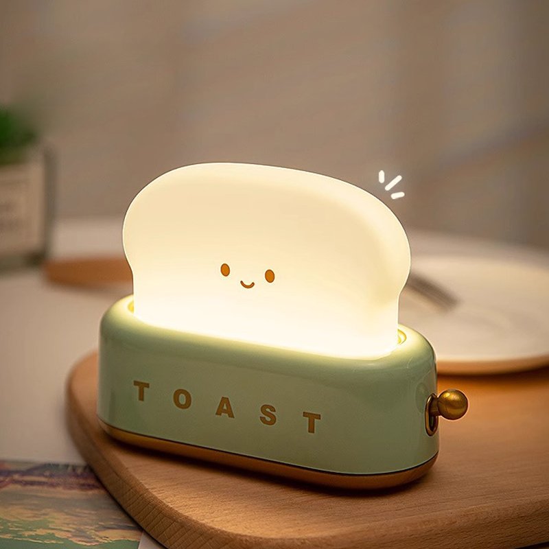 Creative Toaster Nightlight Ambiance Sleep soft light toast lamp Bedroom bedside dimming timing companion sleeping lamp