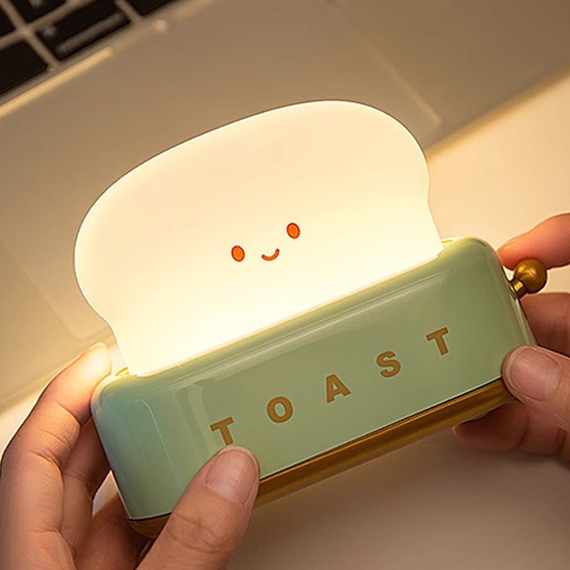 Creative Toaster Nightlight Ambiance Sleep soft light toast lamp Bedroom bedside dimming timing companion sleeping lamp