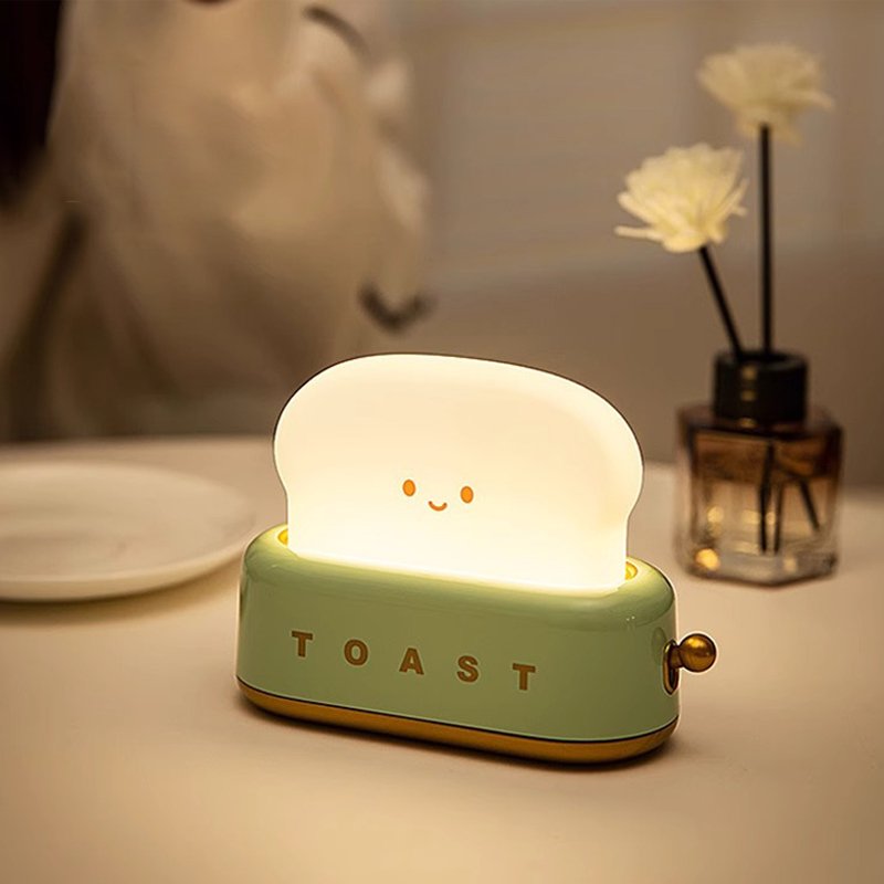 Creative Toaster Nightlight Ambiance Sleep soft light toast lamp Bedroom bedside dimming timing companion sleeping lamp