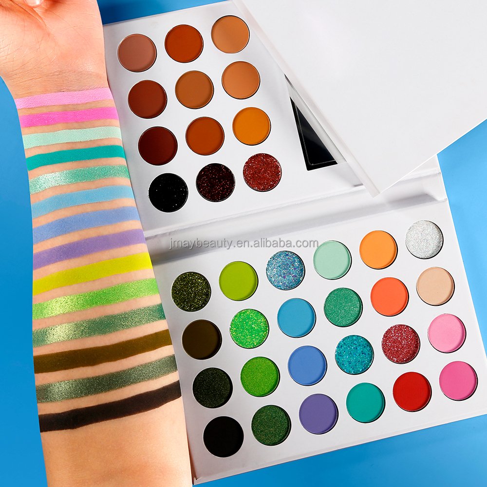 Custom LOGO Cosmetic Sultry Eye Shadow Pallet Makeup Private Label Vegan Matte Shimmer Glitter 36 Colors Eyeshadow Palette Book