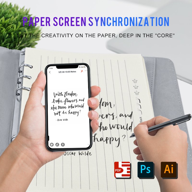 New Design High Tech 7 Inch MP4 Video Player Lcd Advertising Notebook Paper Screen Sync 16G Wireless Charger NFC Notapad Gift