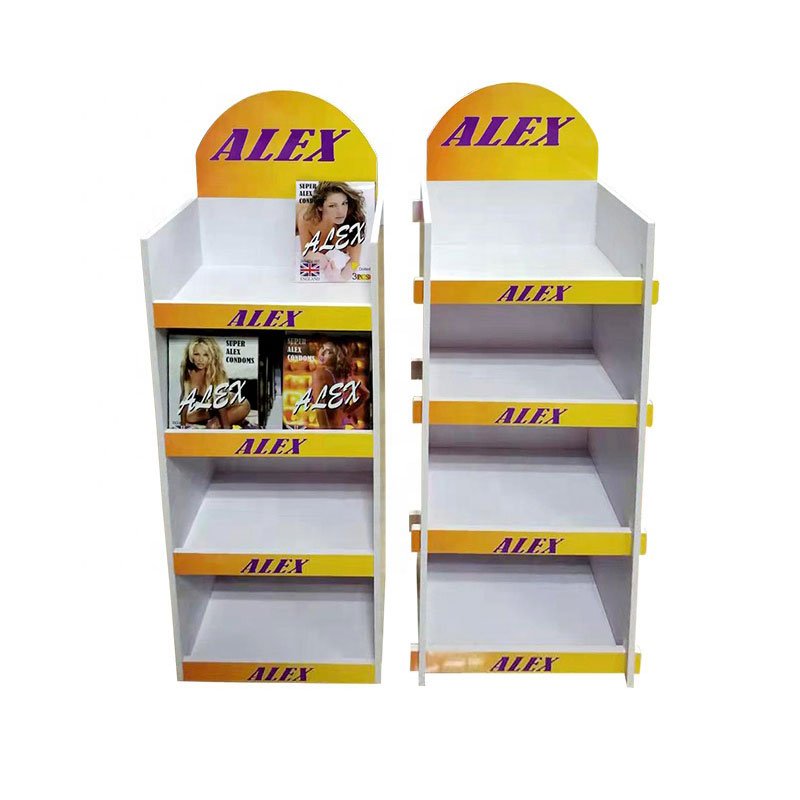 Custom Cardboard PVC Floor Rotating Display Stand for Show Products