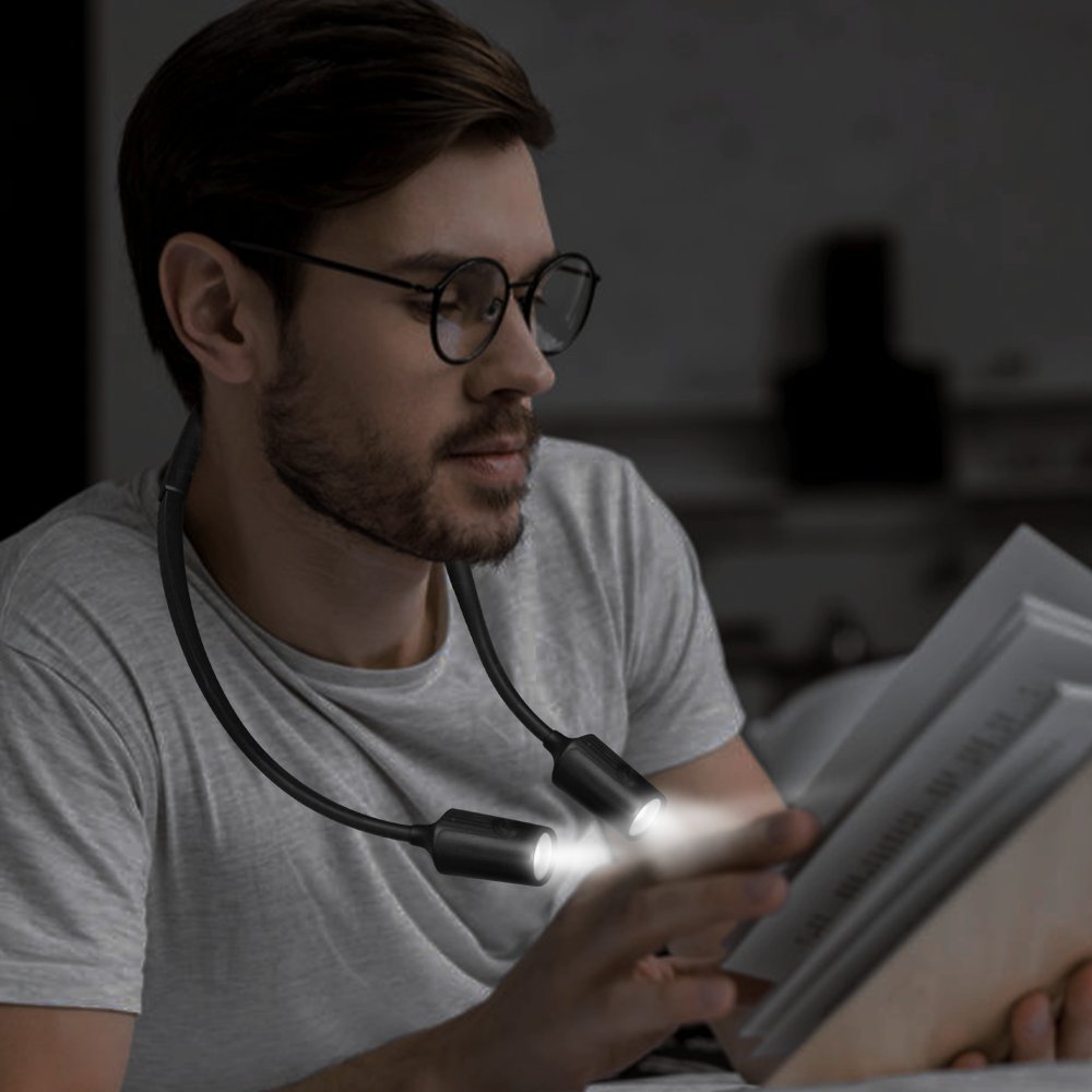Modern and stylish portable rechargeable U-shaped adjustable living room night bedtime reading LED small book light