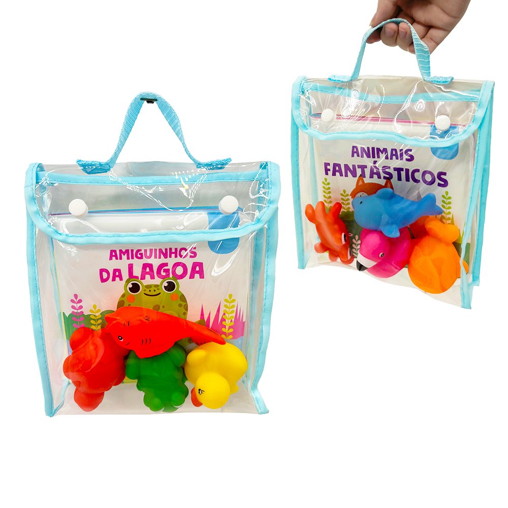 NEW Cut Carton Animal Bath Book with 4 Bath Toys Set for Kids Early Educational Waterproof Bathroom Toys