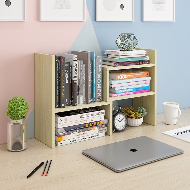 hot sale Multipurpose wooden mini shelf rack small desktop bookshelf